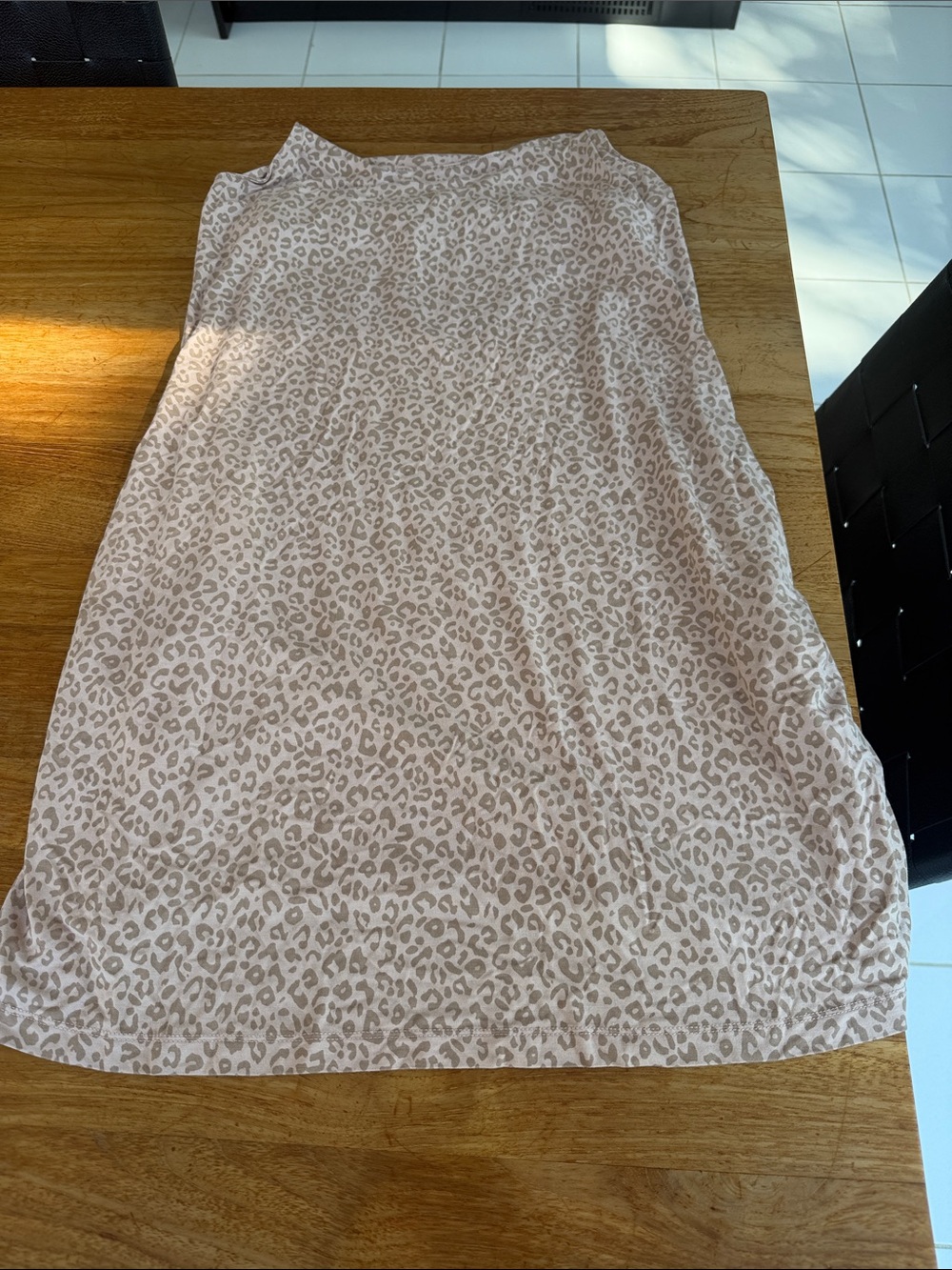 Soft Leopard Print Chemise Slip in Light Pink